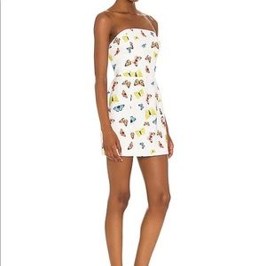 Amanda Uprichard x Revolve Mandy Strapless Butterfly Dress